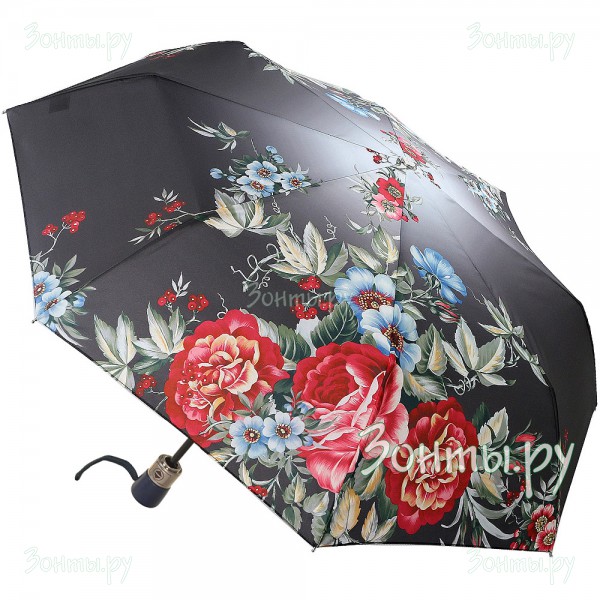 Зонт с ручкой из кож.зам. Trust 31475-10 полный автомат