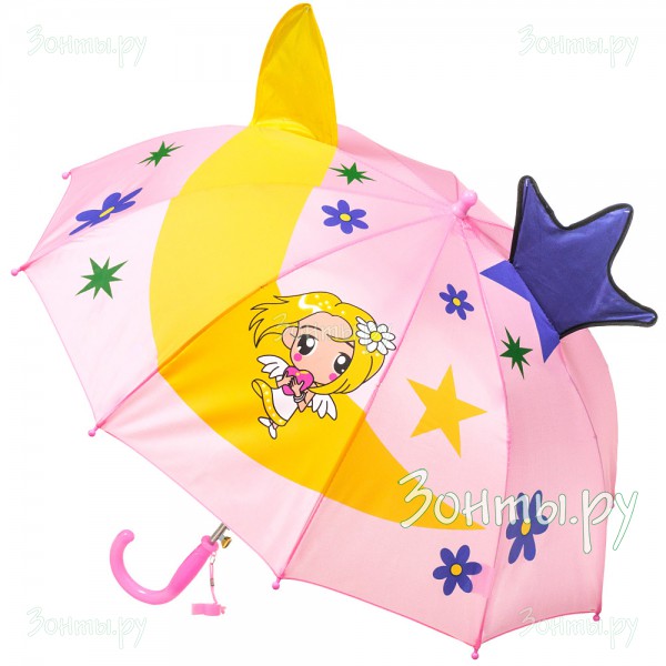 Детский зонт ArtRain 1653-07 с ушками и свистком
