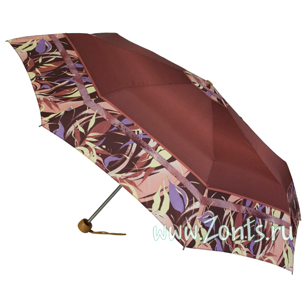 Удобный женский зонт Airton 3535-17 насыщенного красно-коричневого оттенка