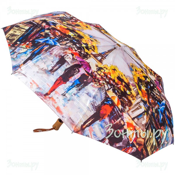 Зонтик с рисунком Amico 7117-02 с цветной ручкой