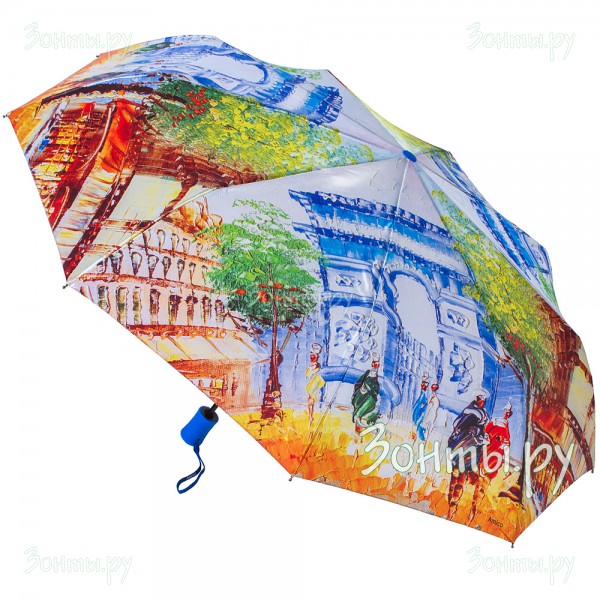Женский зонт с цветной ручкой Amico 7117-05 в подарочной коробке
