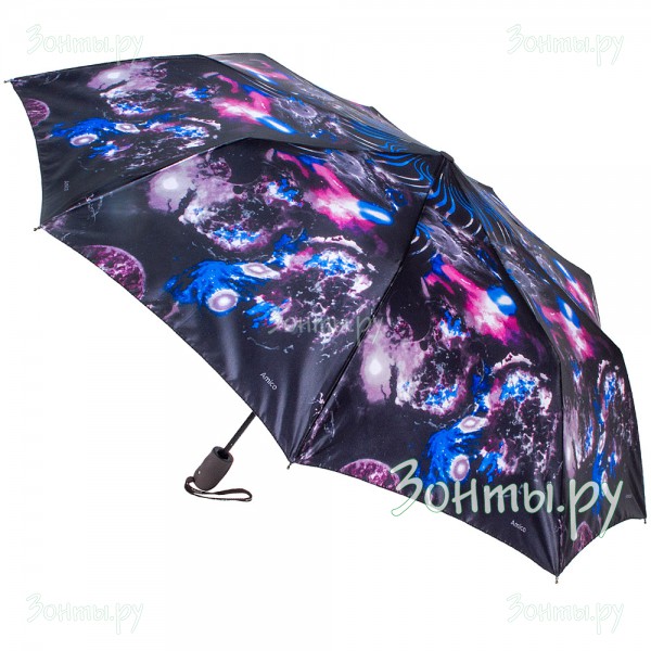 Женский зонт блестящий Amico 072-12 из сатина