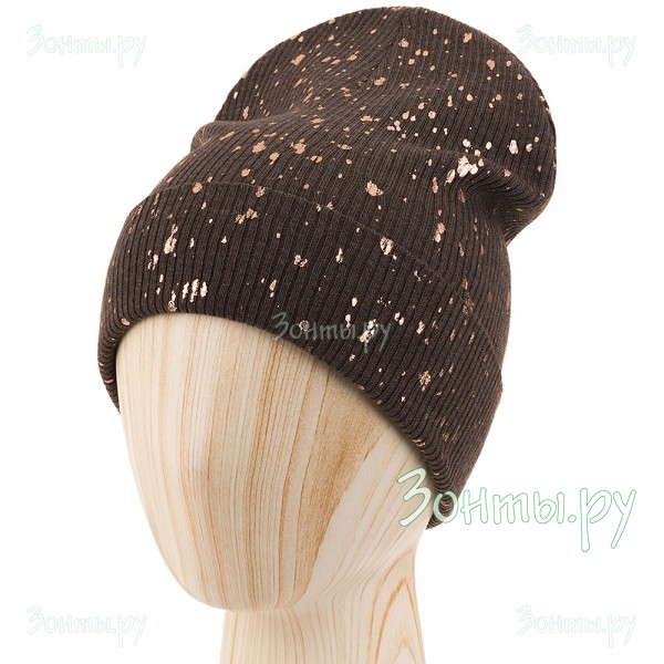 Женская шапка коричневая Nuages NH-1799-11