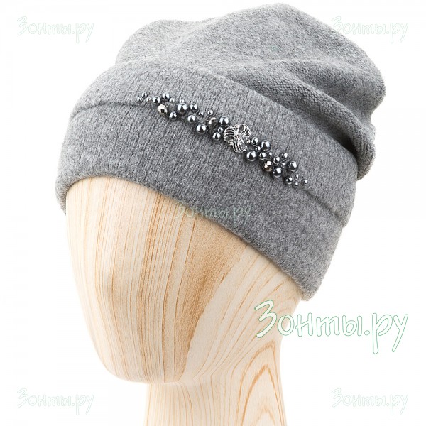Женская шапка светло-серая Nuages NH-860-03