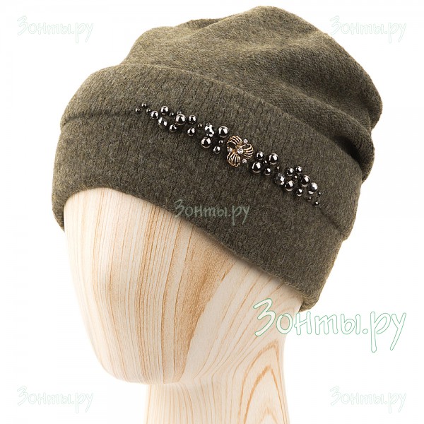 Женская шапка цвет хаки Nuages NH-860-07