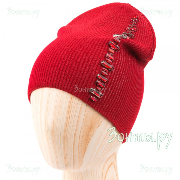 Женская шапка красного цвета Nuages NH-864-3W3