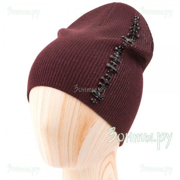 Женская шапка бордового цвета Nuages NH-864-3Z4