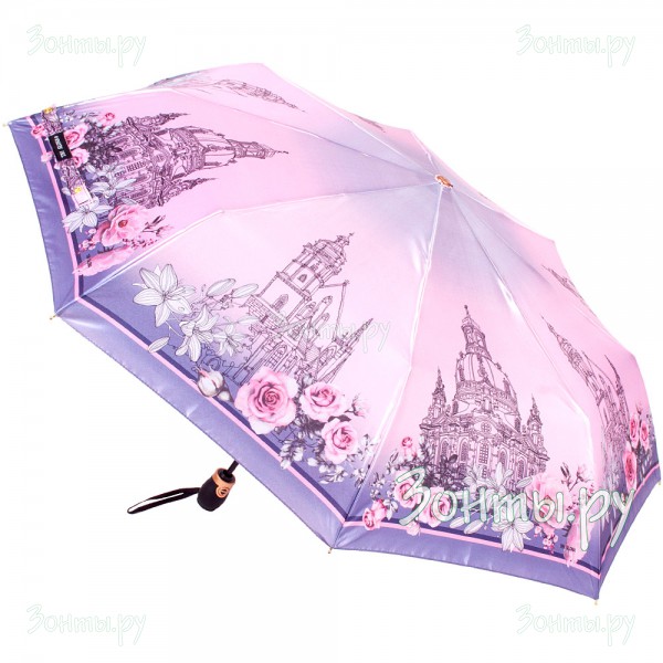 Зонтик сатиновый Три слона L3834-02A с прорезиненной ручкой