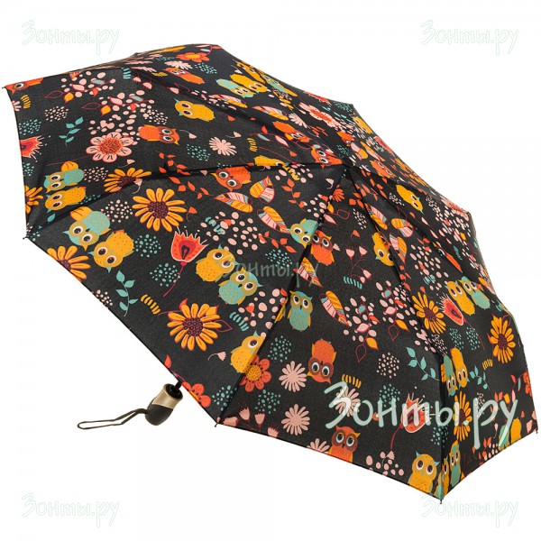 Женский зонтик с совятами ArtRain 3915-21 система полный автомат
