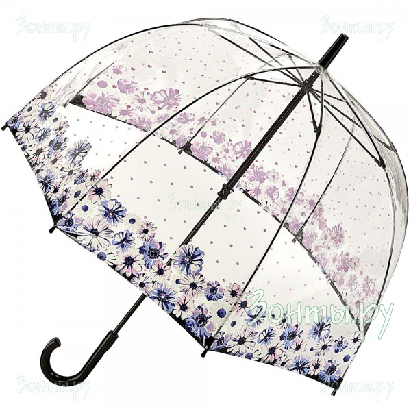 Прозрачный зонт-трость Fulton L042-3727 Flower Love