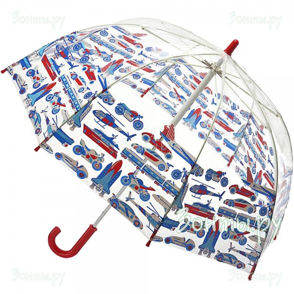 Прозрачный детский зонт Fulton C723-3816 ThingsThatGoFastBorder