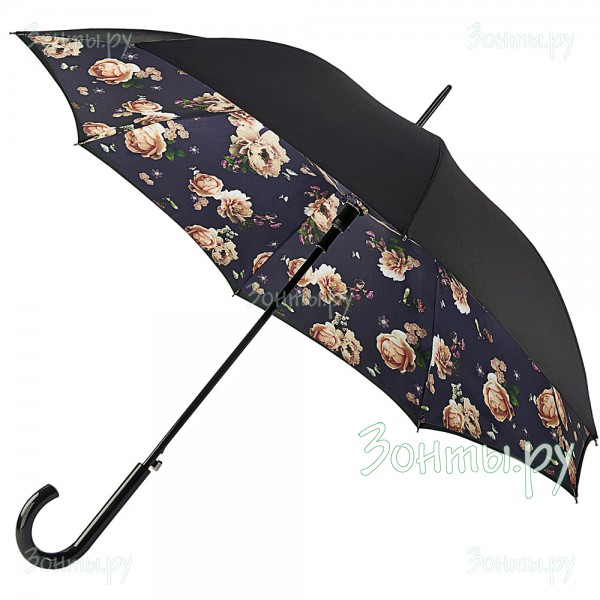 Женский зонт-трость двойной Fulton L754-3792 Midnight Bloom