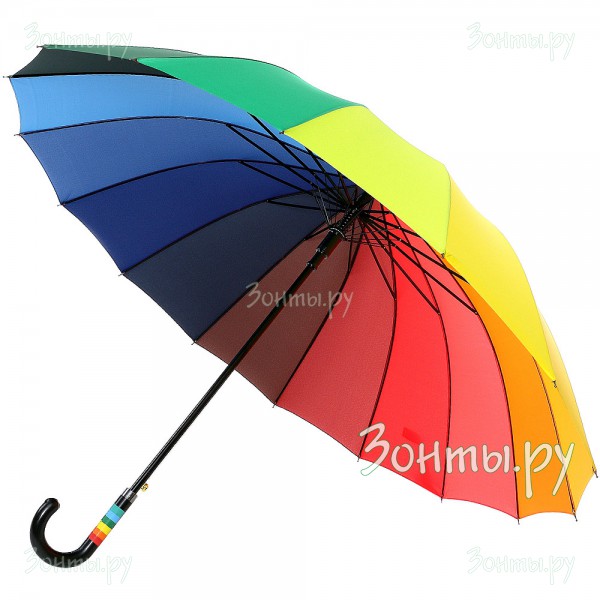 Разноцветный зонт-трость ArtRain 1692 полуавтомат