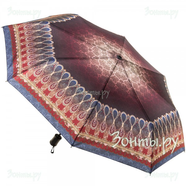 Зонтик с рисунком женский Три слона L3883-25C полный автомат