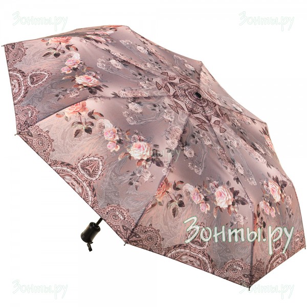 Зонтик с рисунком женский Три слона L3883-30C полный автомат