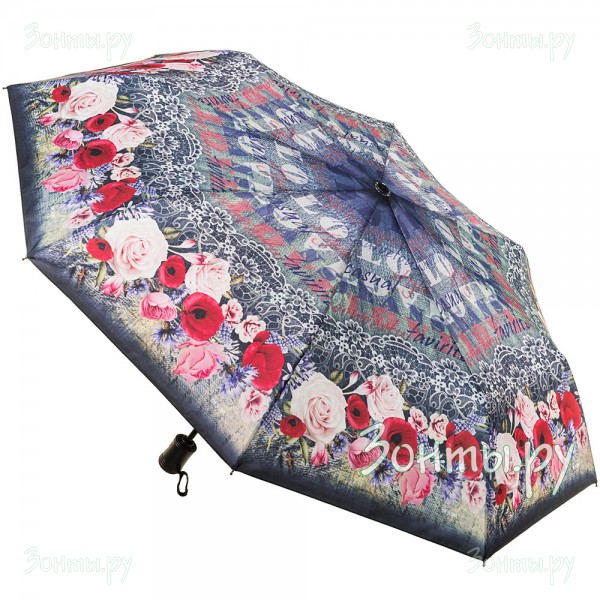 Зонтик с рисунком женский Три слона L3883-33C полный автомат