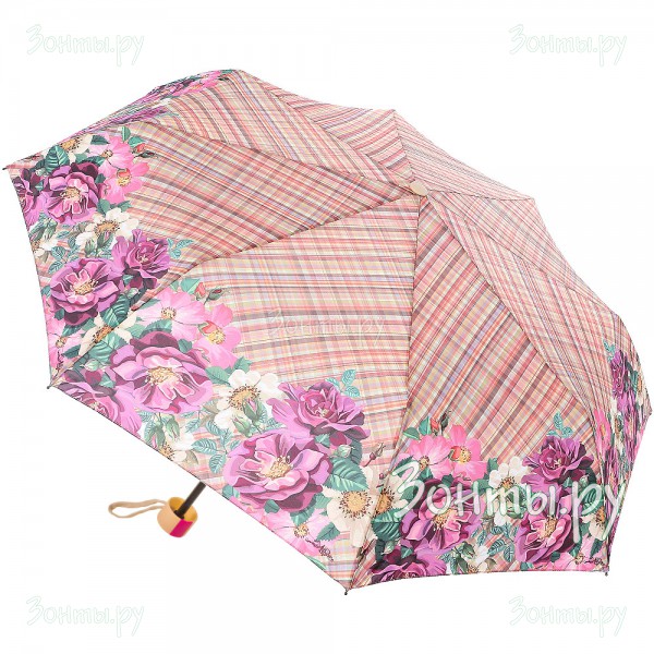 Зонтик для женщин ArtRain 3516-07 механический, с пионами