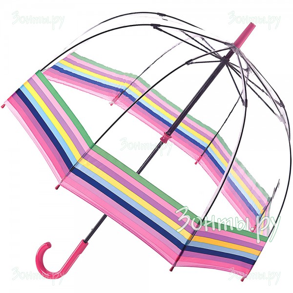 Зонтик-трость для женщин Fulton L042-3868 (Цветные полоски)