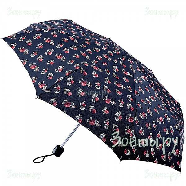 Женский легкий зонт с узором Fulton L354-3863 Мини букет
