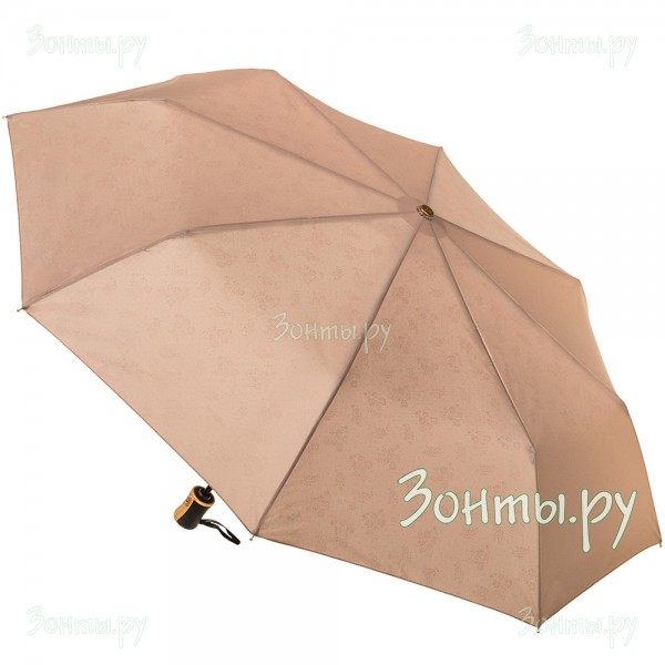 Зонт бежевый с набивным рисунком Три слона L3806-23EB-F