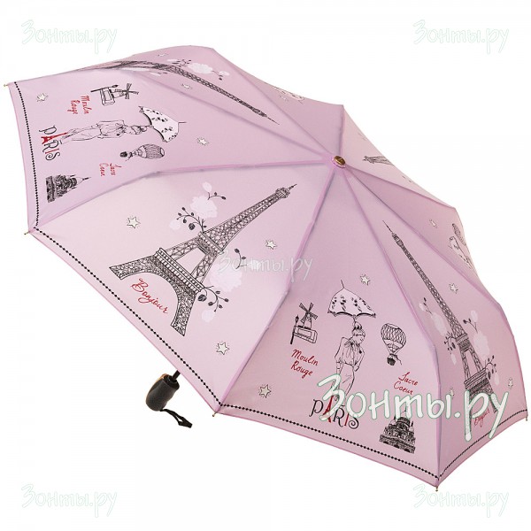 Зонт для женщин с проявляющимся рисунком Три слона 220-79Q, (Париж)