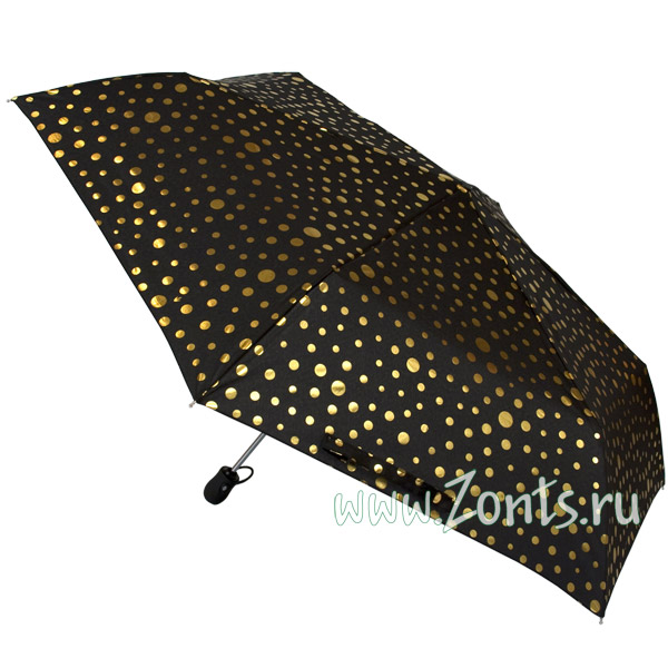 Легкий женский зонт Fulton J739-2060 Golden Spot Open&Close Superslim-2 с системой полный автомат