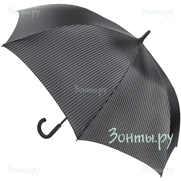 Мужской зонт трость Fulton G451-1682 Grey Pinstripe Knightsbridge-2 с изогнутой ручкой