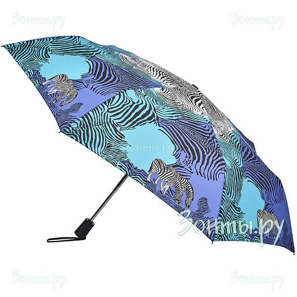 Зонтик со стилизованным рисунком под зебру Henry Backer Q2201 Zebra