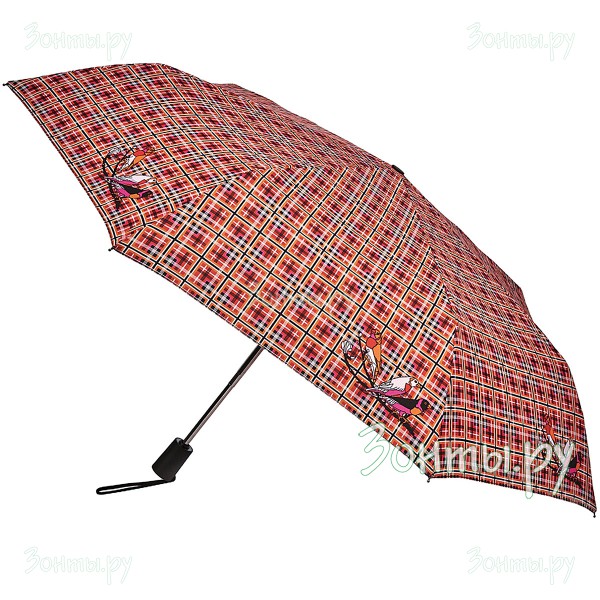 Зонтик с красными клетками по куполу Henry Backer Q2204 CheckRed