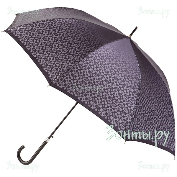 Женский зонт-трость с узором на куполе Henry Backer U11203 BlackLily
