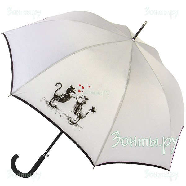 Зонт-трость с кошками ArtRain 1621-07 полуавтоматический