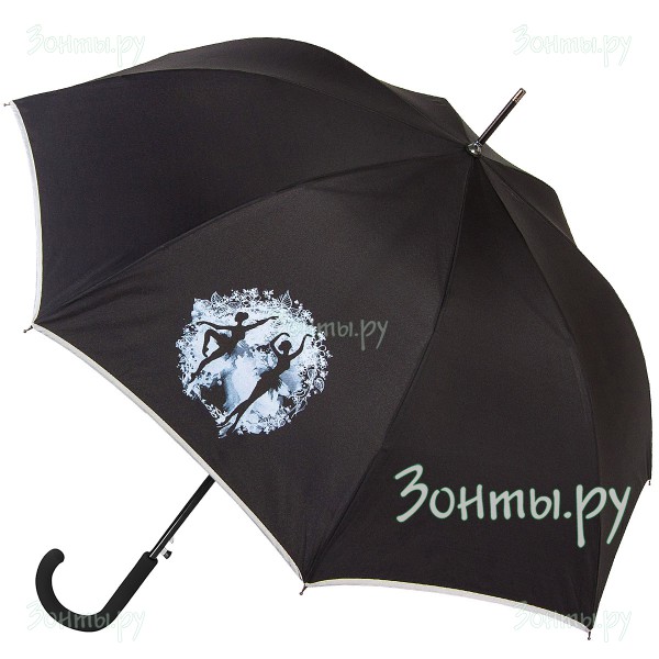 Зонт-трость с балеринами ArtRain 1621-12 полуавтоматический