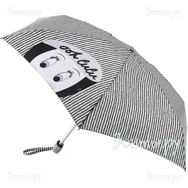 Дизайнерский женский зонтик плоский Lulu Guinness L717-3904 OhhLulu