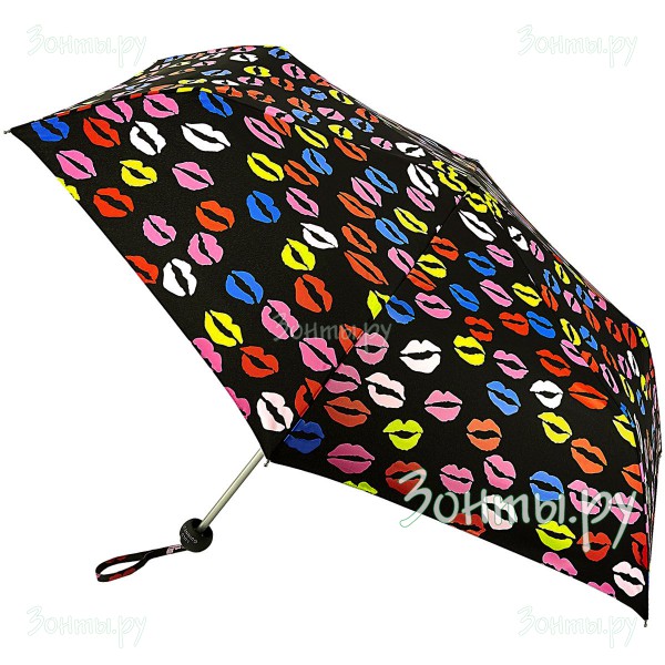 Женский зонтик с дизайнерским принтом Lulu Guinness L869-3796 BlotLips