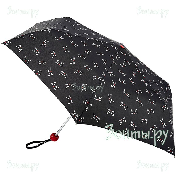 Женский зонтик с дизайнерским принтом Lulu Guinness L869-3797 KookyCat