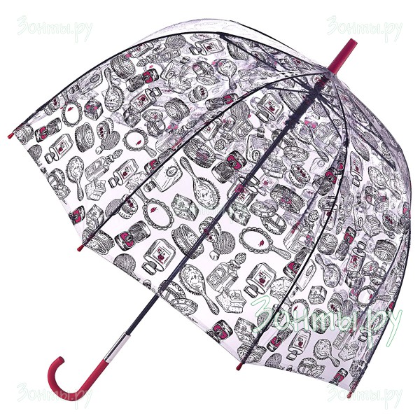Прозрачный женский зонт от дизайнера Lulu Guinness L719-3902 DressingTable