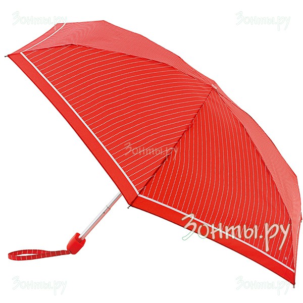 Компактный женский зонтик Fulton L501-2237 Classic Red Stripe