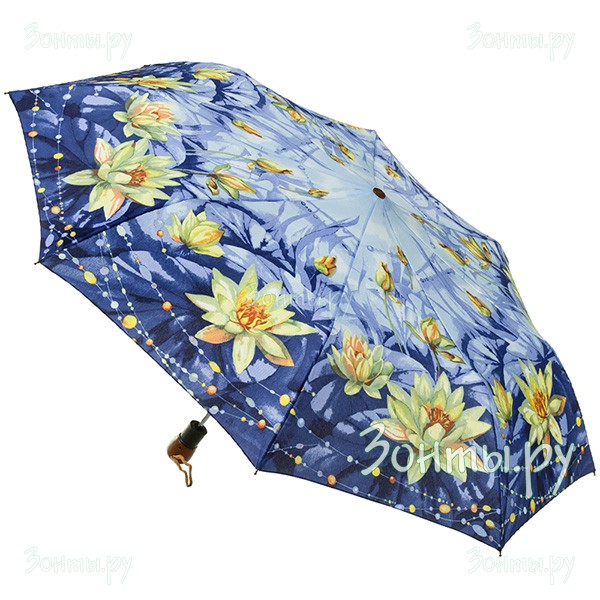 Красивый женский зонт Airton 3635-46 с деревянной ручкой