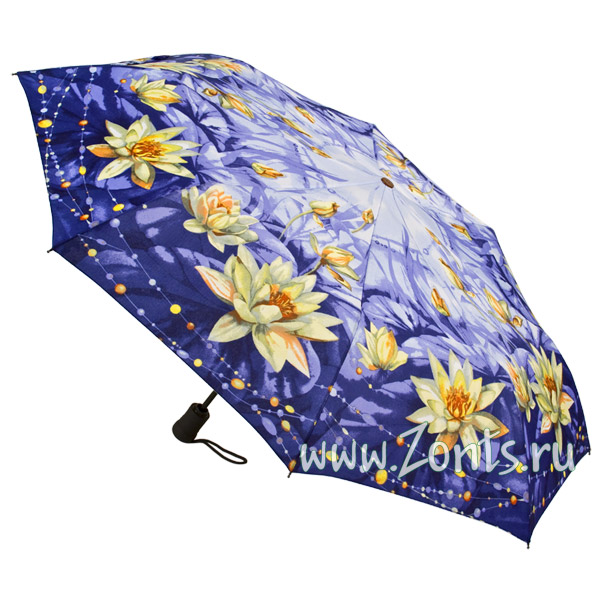 Легкий женский зонт Airton 3915-46 с узором из лотосов