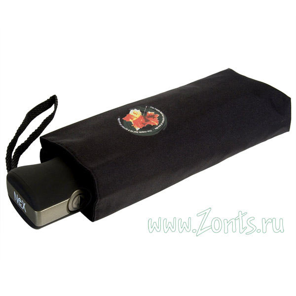 Плоский черный зонтик Кленовый лист Nex 64931-01