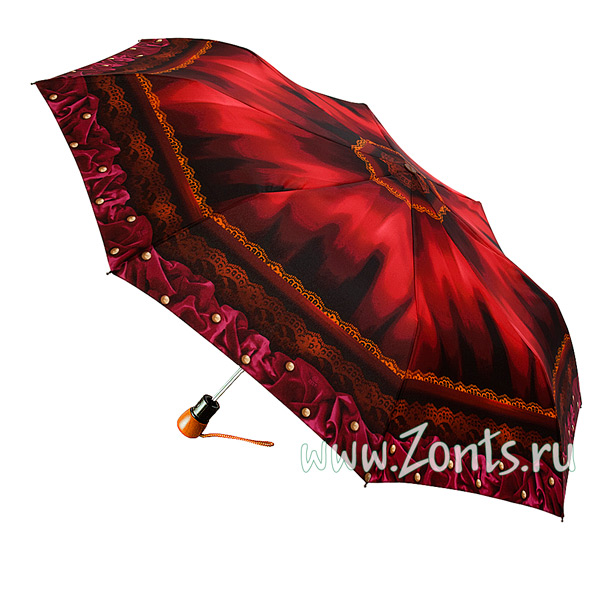 Красивый женский зонт Airton 3635-84 с узором в виде большого цветка
