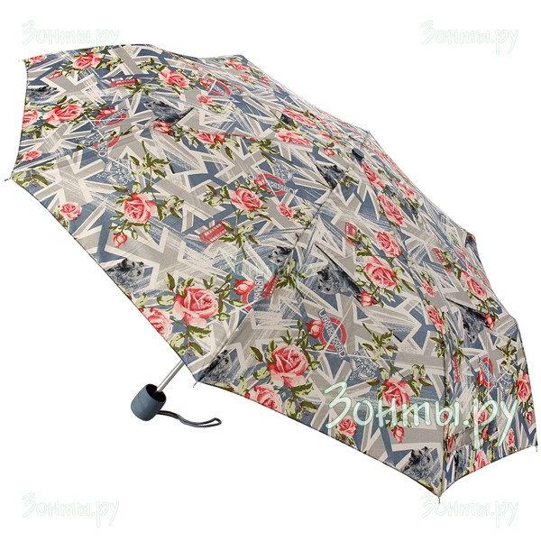 Надежный женский зонтик Fulton L450-2432 Stowaway Deluxe-2 Icon Flag Print с механической системой