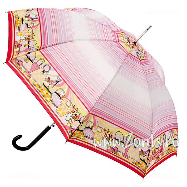 Нежно розовый зонтик трость Prize 165-38