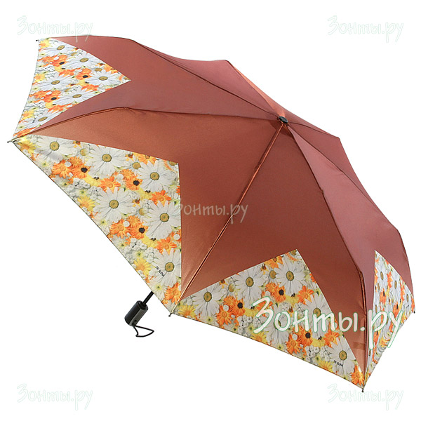 Зонт сатиновый с цветами Три слона 360-07