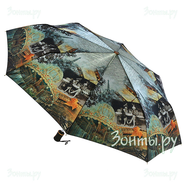 Женский сатиновый зонт-полный автомат Три слона 135-29