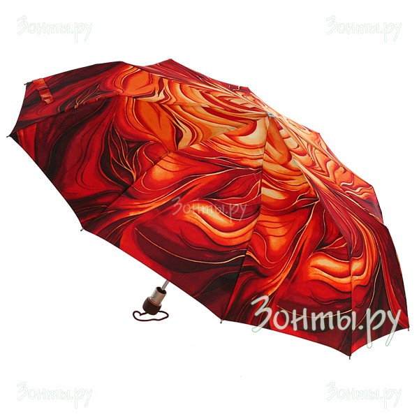 Недорогой женский зонтик Zest 53616-234 Оранжевая абстракция