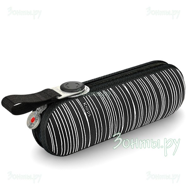 Нажмите чтобы увеличить Женский зонт Knirps 898116171 Funky Stripes Black, гарантия 3 года