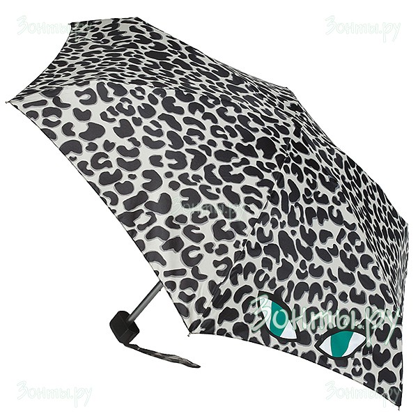 Дизайнерский плоский зонт Lulu Guinness L717-2682 Leopard Eye