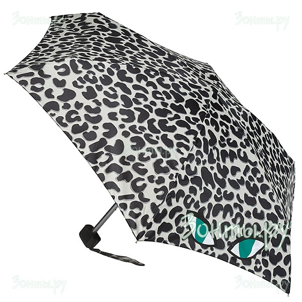 Нажмите чтобы увеличить Дизайнерский плоский зонт Lulu Guinness L717-2682 Leopard Eye