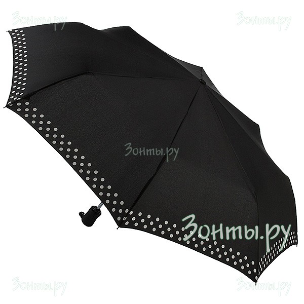 Черный женский зонт Fulton R346-2712 Spot Border